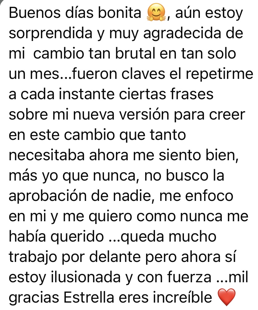 Testimonio real de una persona acompañada por Estrella Fontaneda 1
